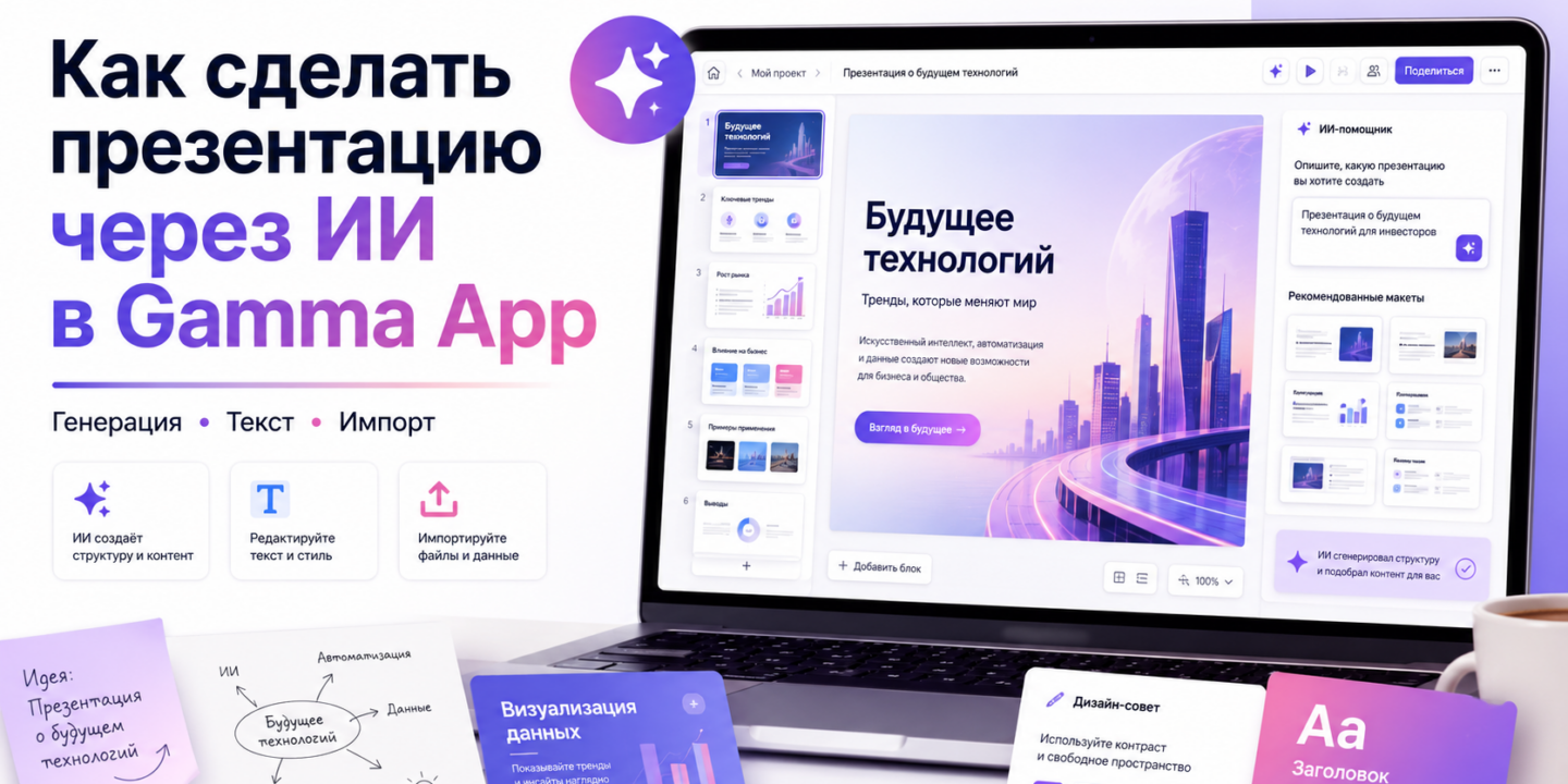 как создать презентацию через нейросеть гамма