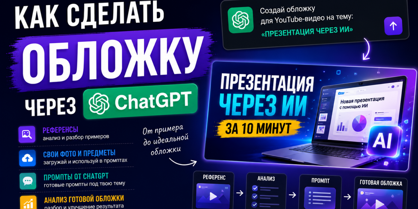 как сделать обложку через ии